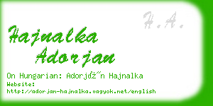 hajnalka adorjan business card